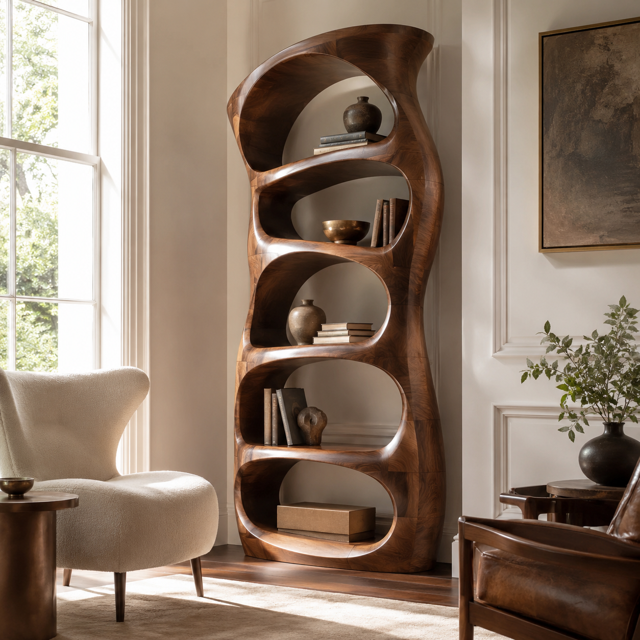 Selene Rounded Library Bookshelf - main view