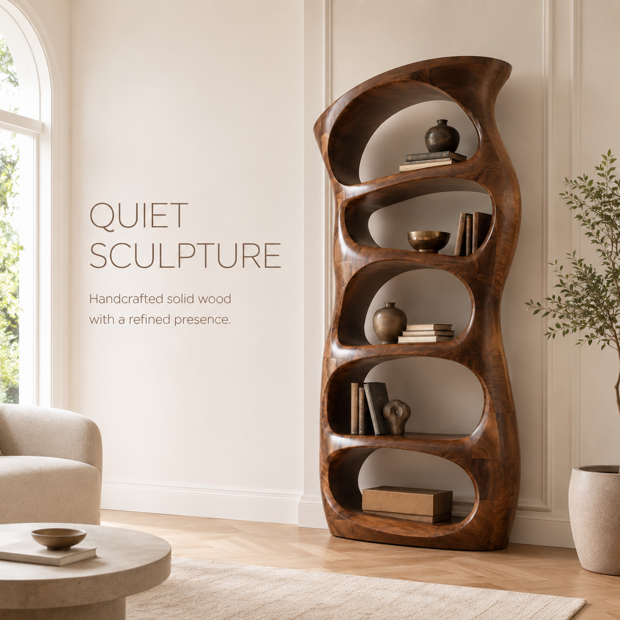 Selene Rounded Library Bookshelf - product image 02