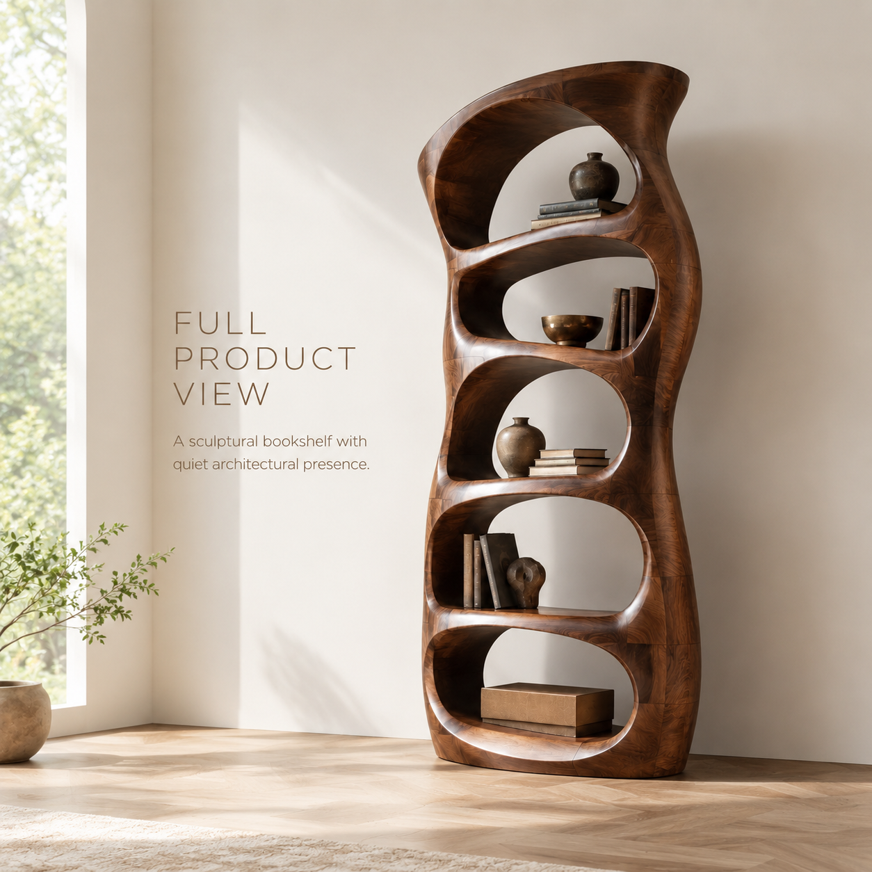 Selene Rounded Library Bookshelf - product image 03