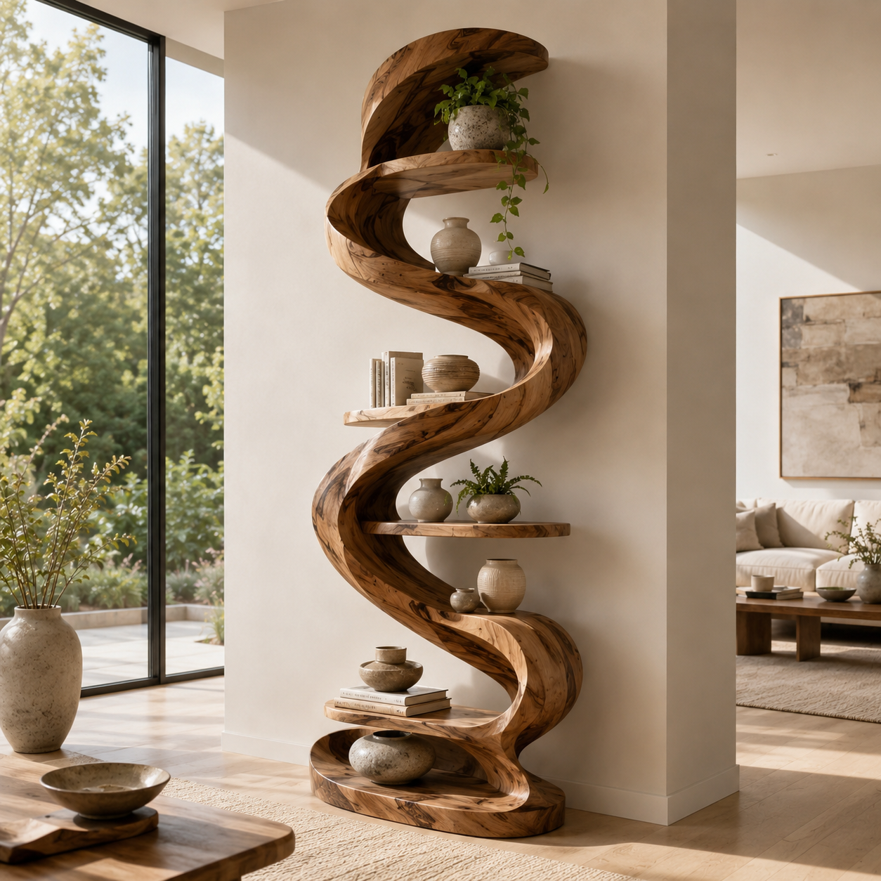 Mira Flow Wood Bookshelf - main view