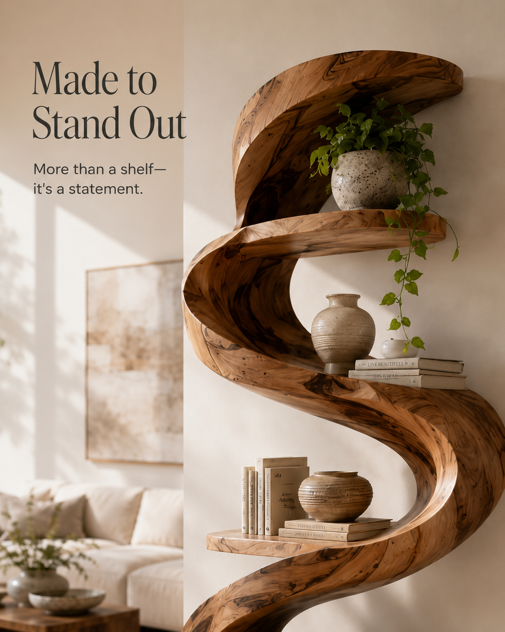 Mira Flow Wood Bookshelf - product image 03