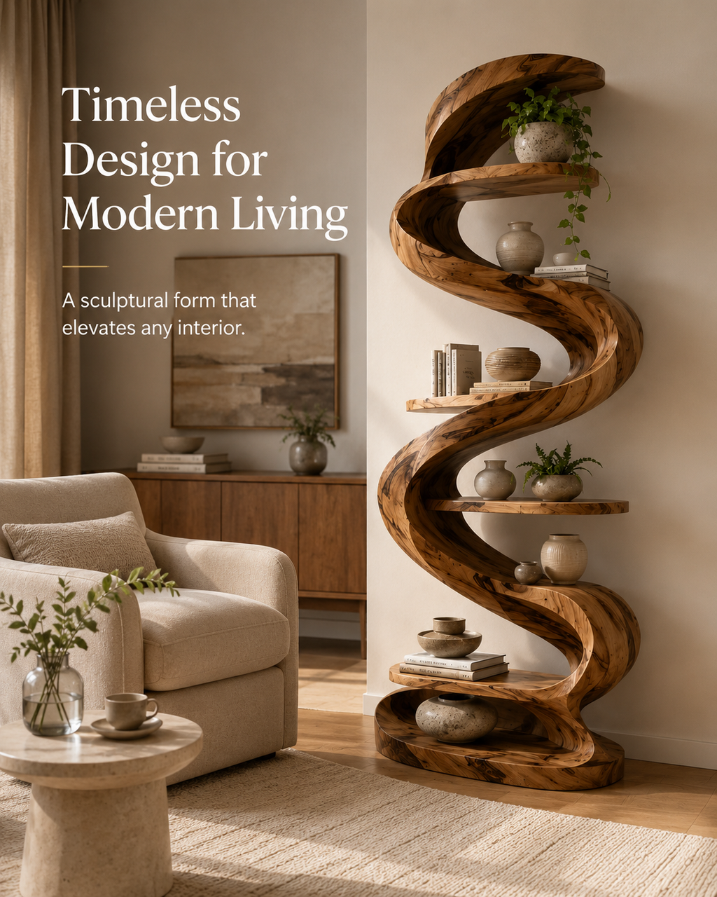 Mira Flow Wood Bookshelf - product image 07
