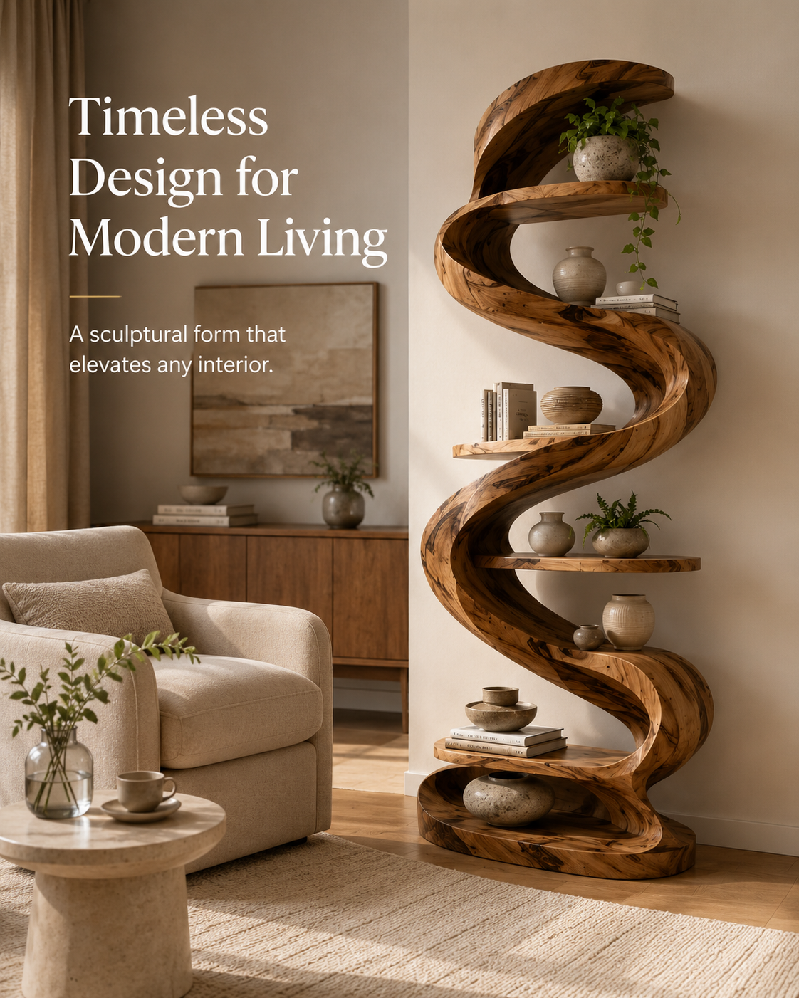 Mira Flow Wood Bookshelf - product image 07