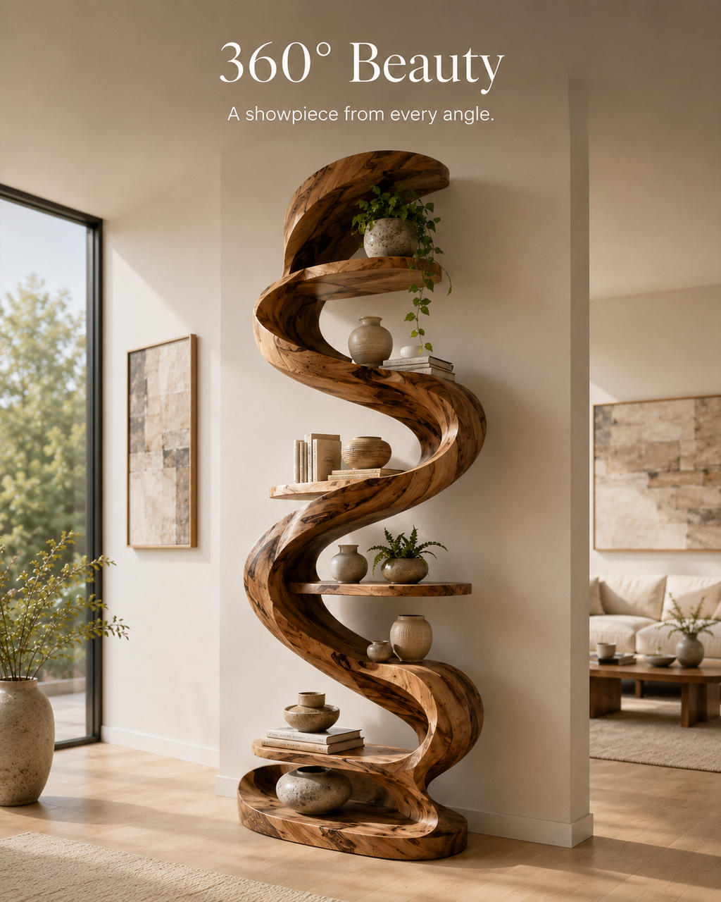 Mira Flow Wood Bookshelf - product image 08