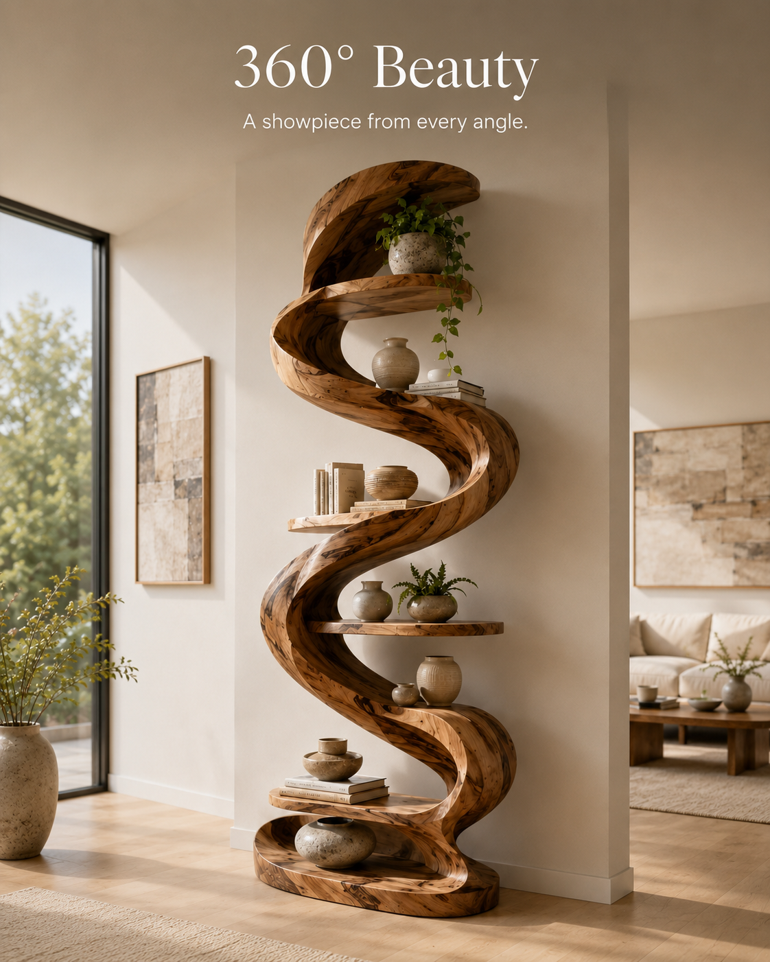 Mira Flow Wood Bookshelf - product image 08