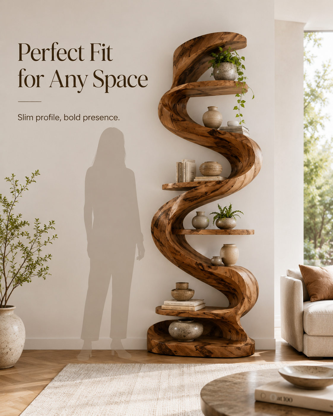 Mira Flow Wood Bookshelf - product image 10
