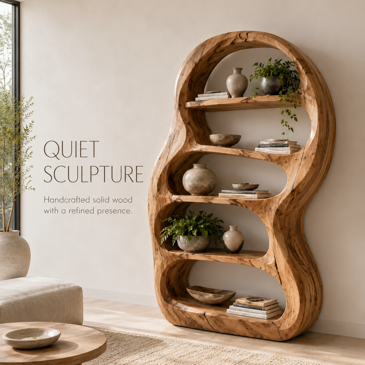 Vale Sculptural Bookshelf - product image 02