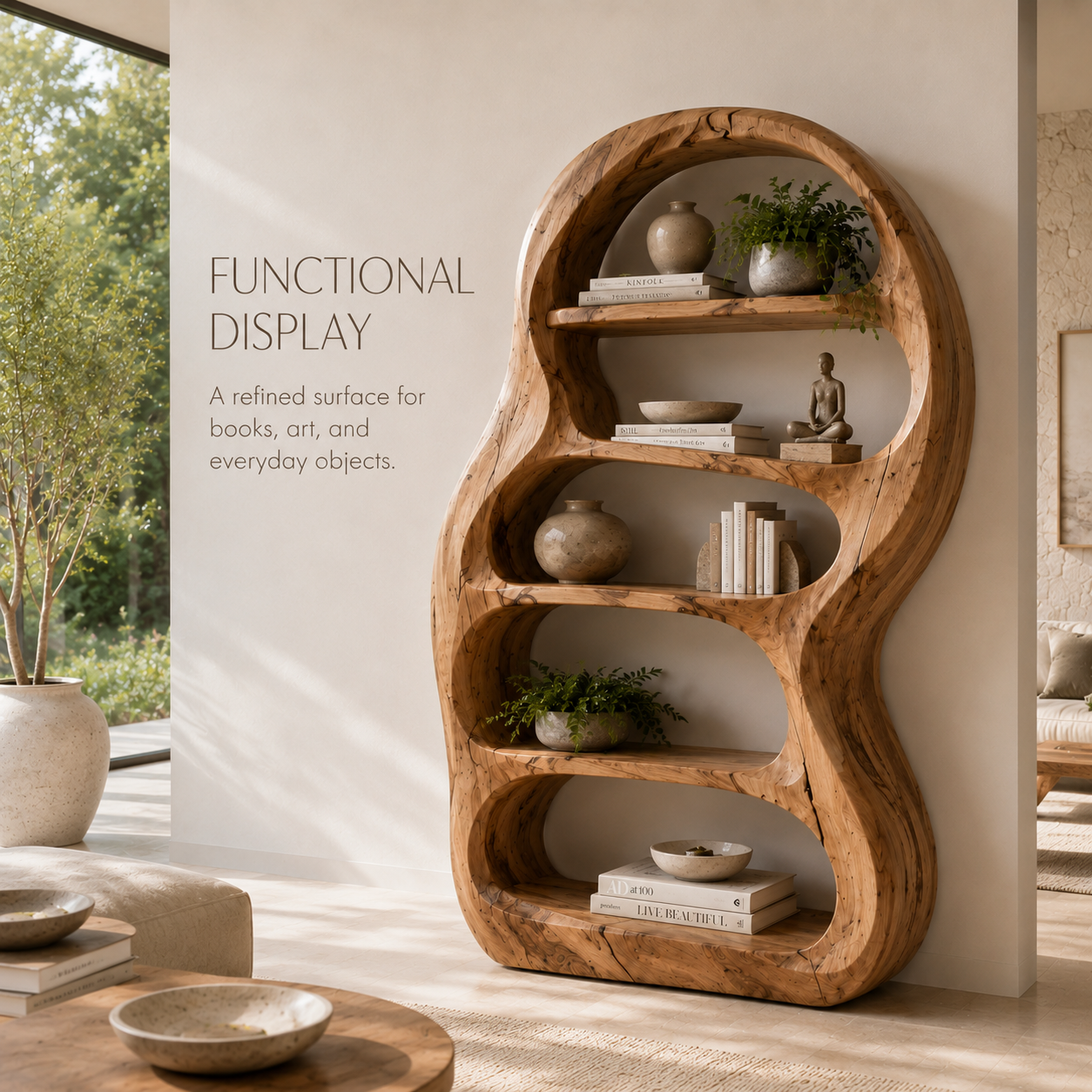 Vale Sculptural Bookshelf - product image 07