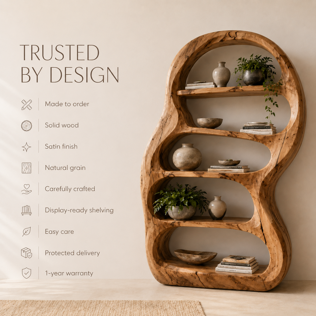 Vale Sculptural Bookshelf - product image 09