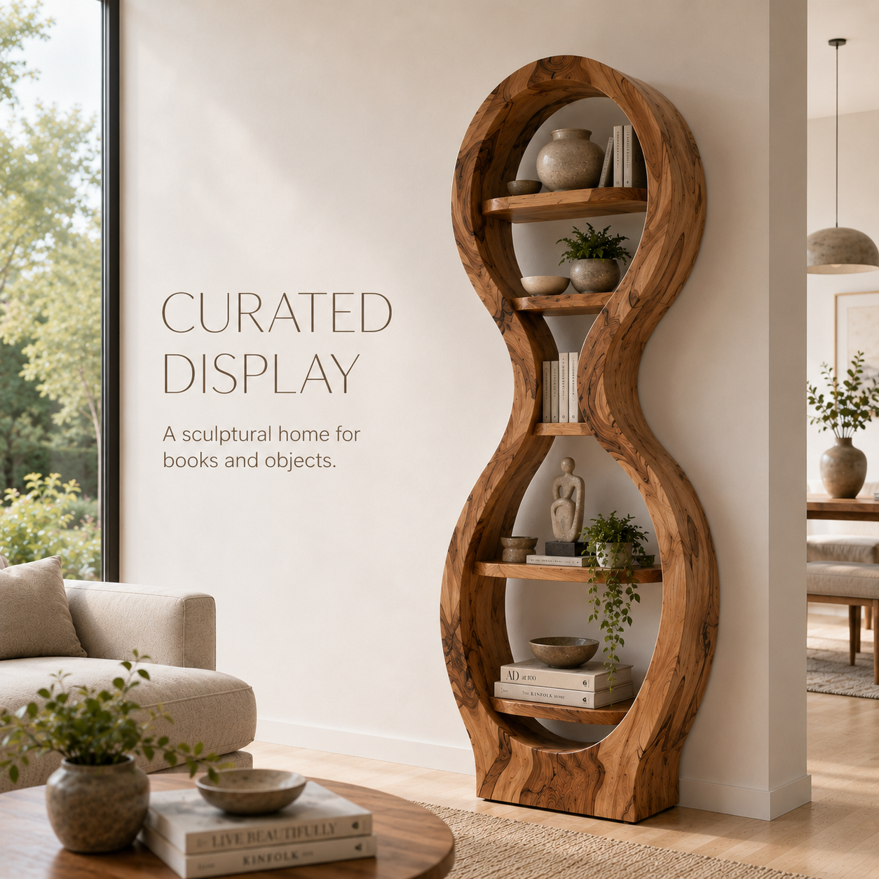 Celine Warm Modern Bookshelf - product image 07