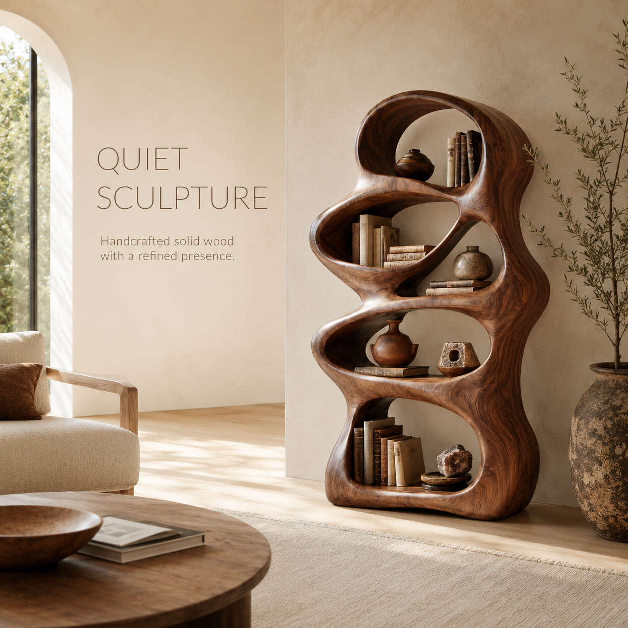 Brisa Sculptural Bookcase - product image 02