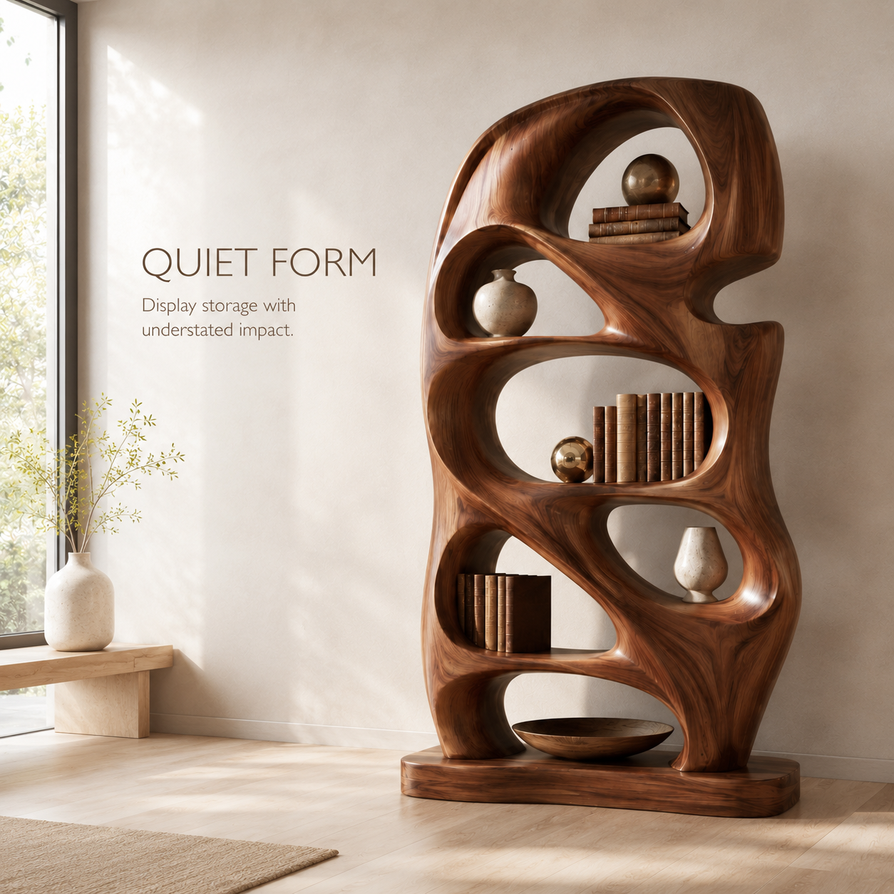 Aurelle Sculptural Bookshelf - product image 03