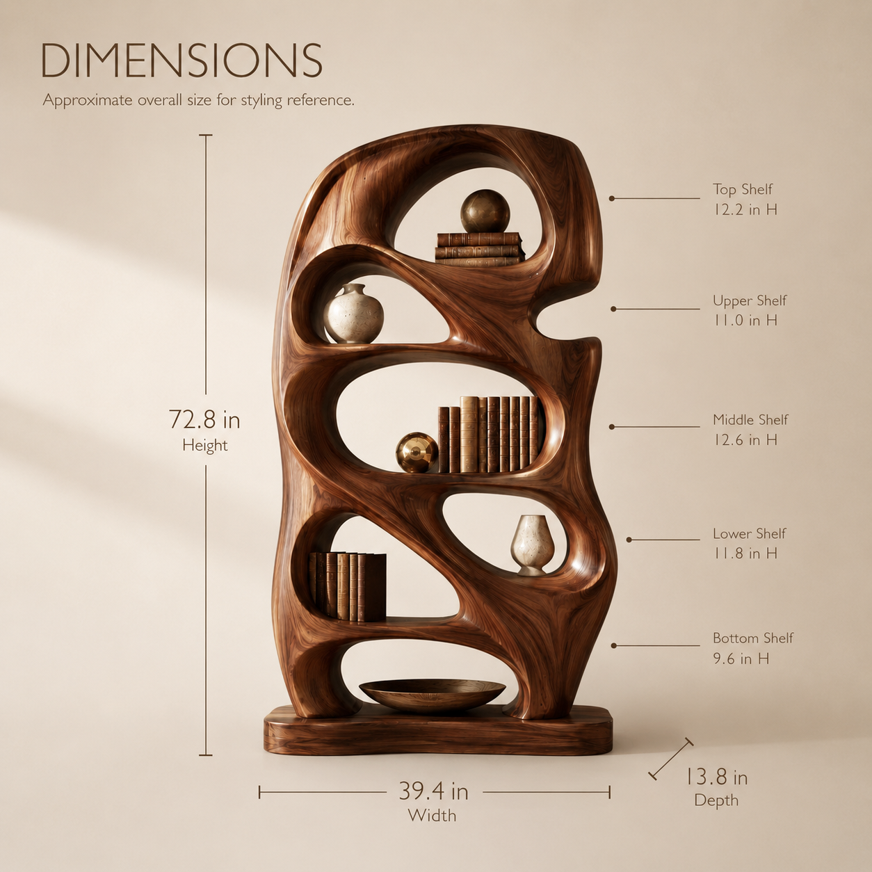 Aurelle Sculptural Bookshelf - product image 08