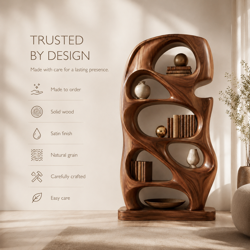 Aurelle Sculptural Bookshelf - product image 09