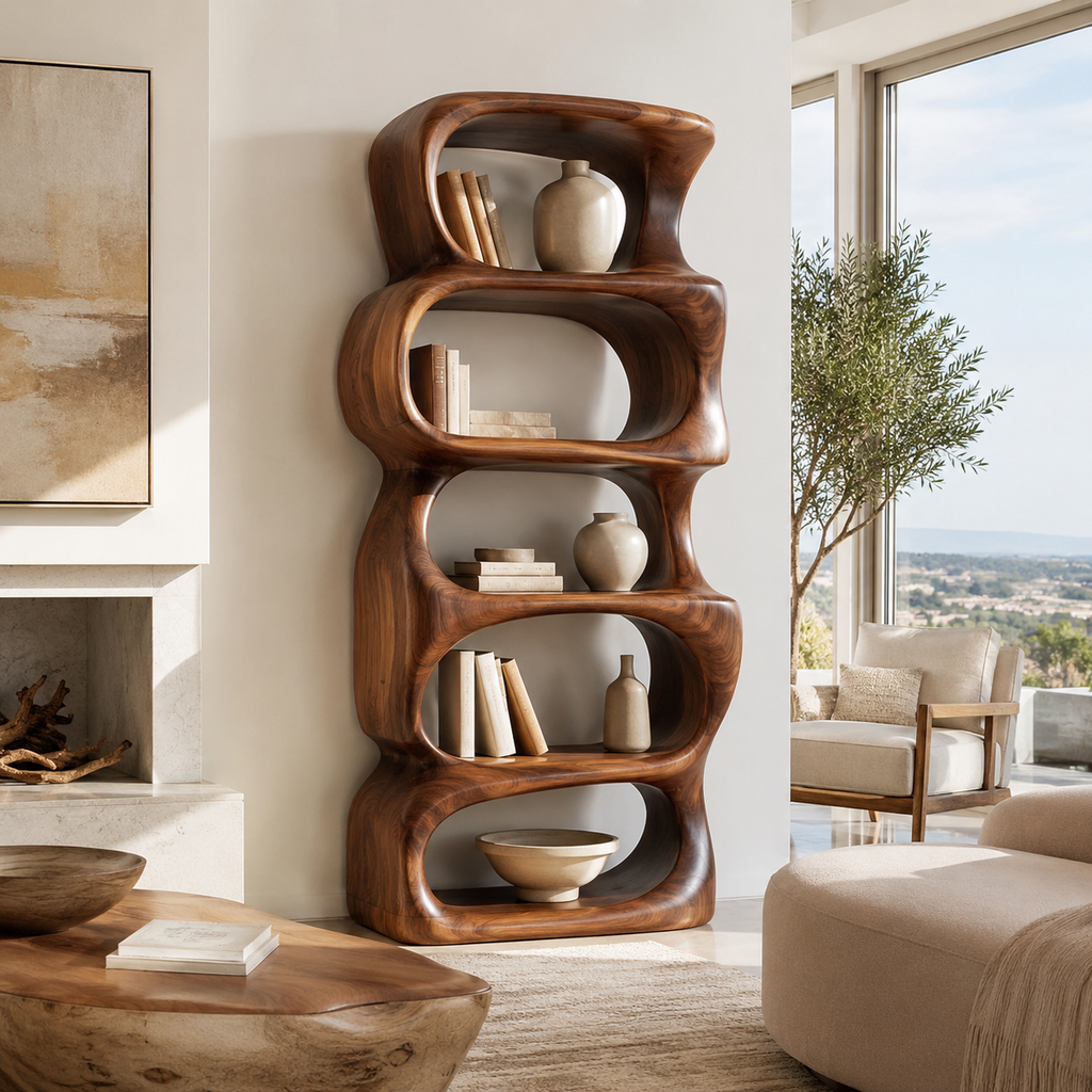 Marin Curved Display Bookshelf - main view