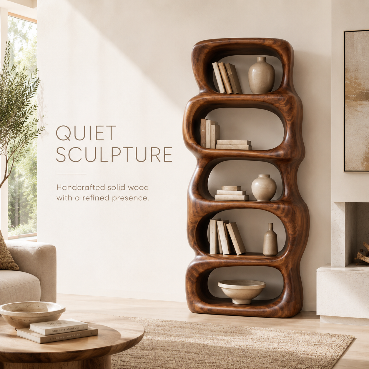 Marin Curved Display Bookshelf - product image 02