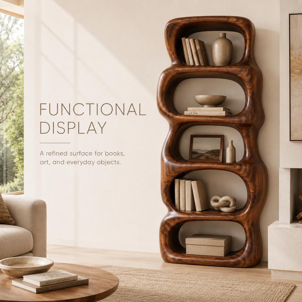 Marin Curved Display Bookshelf - product image 07