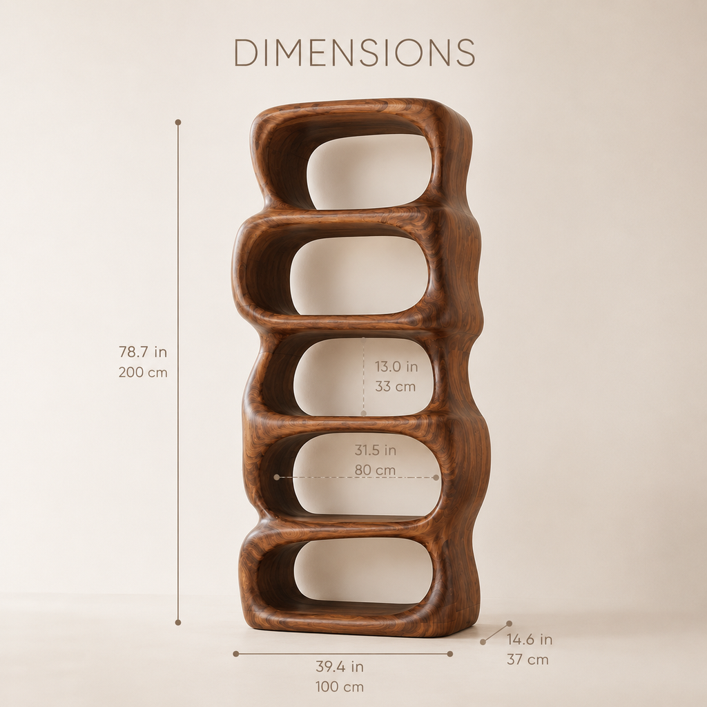 Marin Curved Display Bookshelf - product image 08