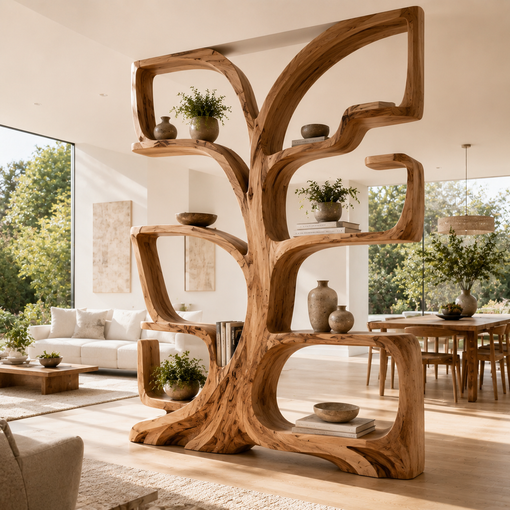 Caldera Organic Wood Bookshelf - main view