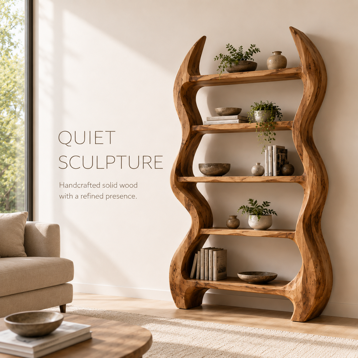 Nolan Arc Wood Bookshelf - product image 02