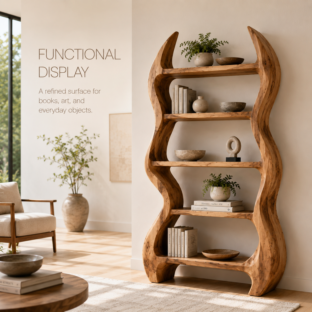 Nolan Arc Wood Bookshelf - product image 07
