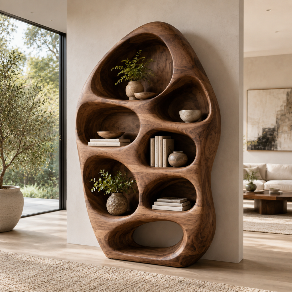 Liora Warm Walnut Bookshelf - main view