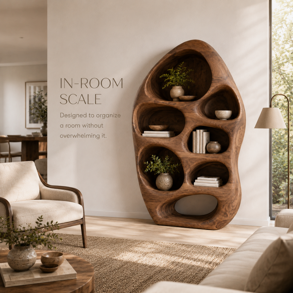 Liora Warm Walnut Bookshelf - product image 04