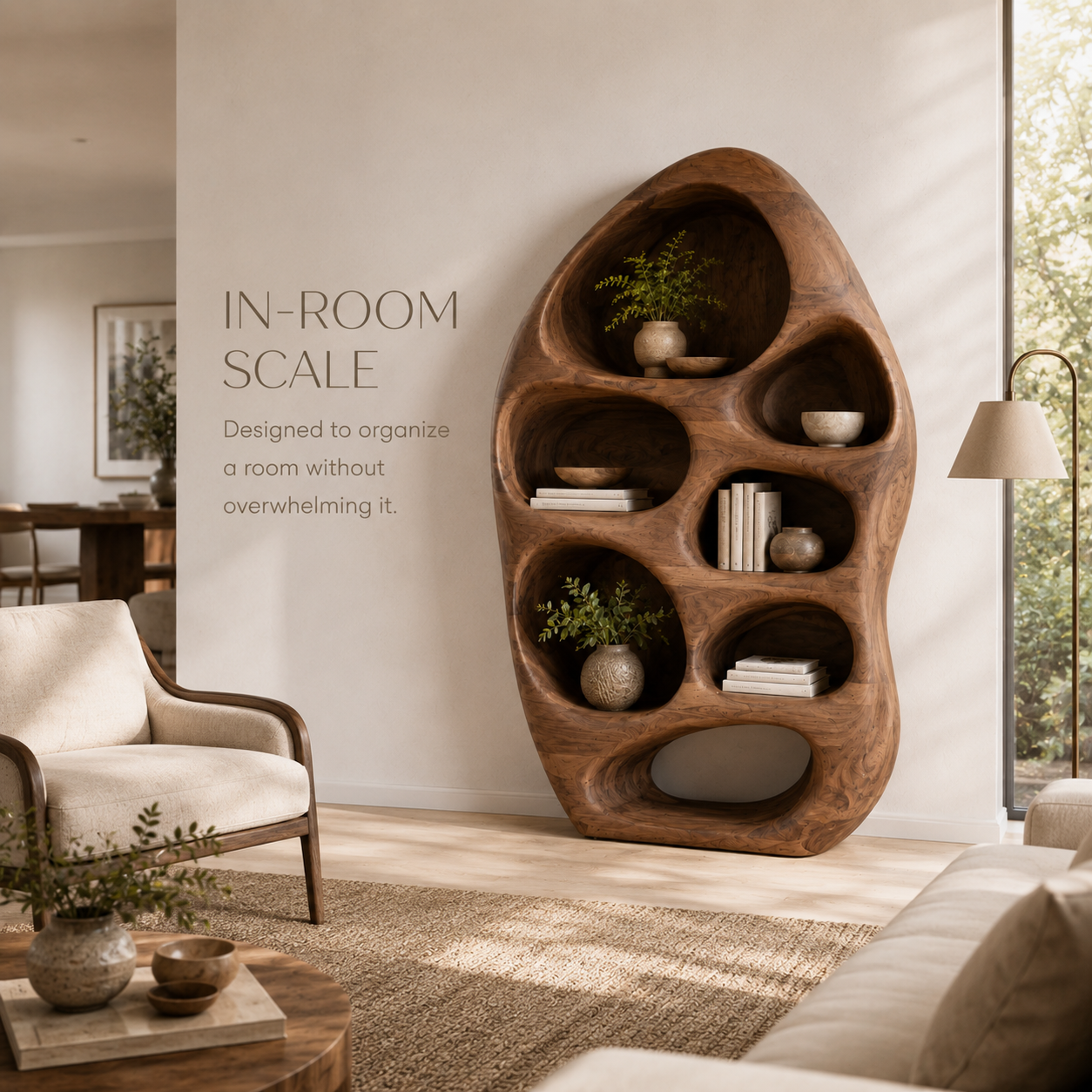 Liora Warm Walnut Bookshelf - product image 04