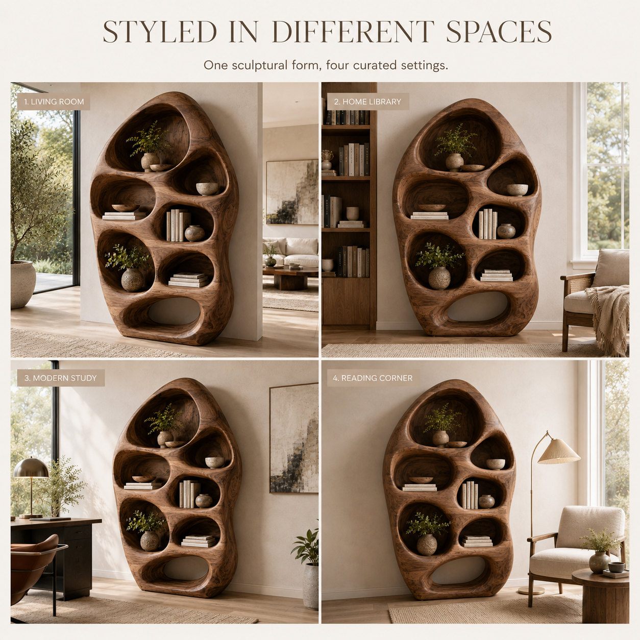 Liora Warm Walnut Bookshelf - product image 10