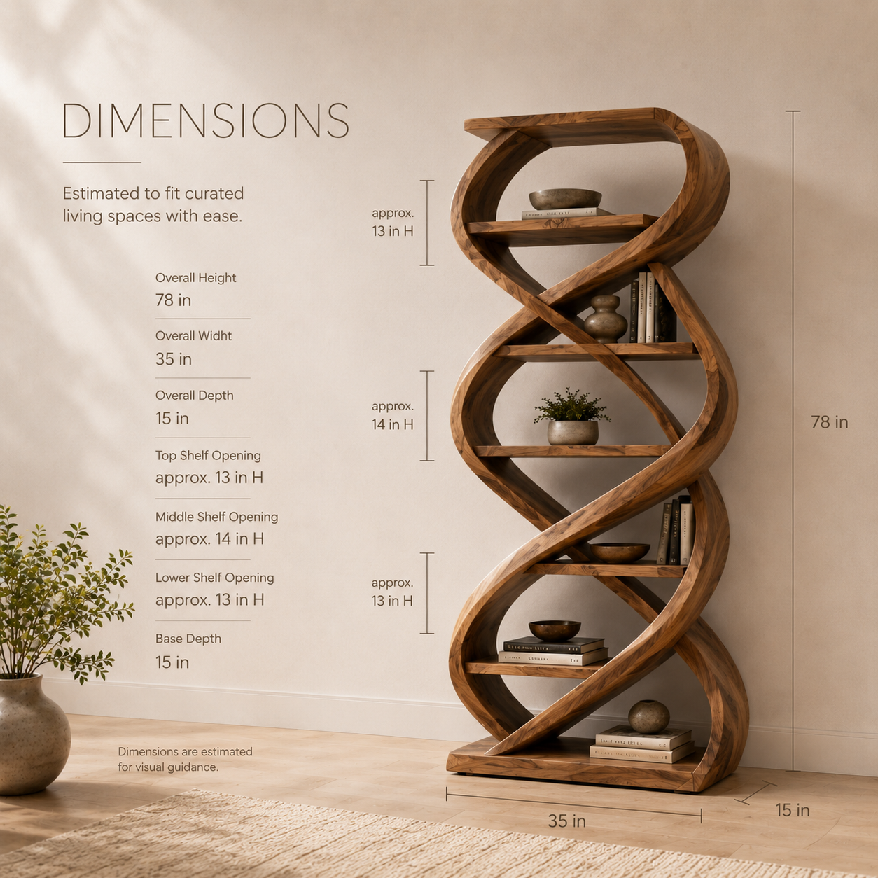 Orin Organic Modern Bookshelf - product image 08