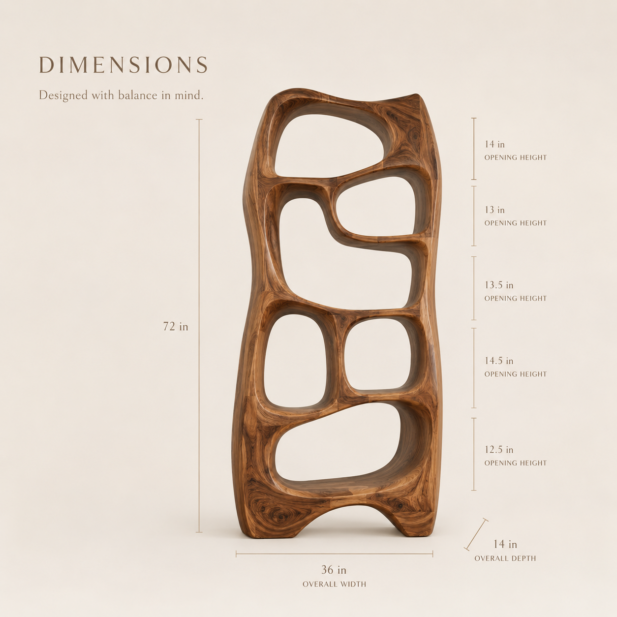 Selene Rounded Library Bookshelf - product image 08