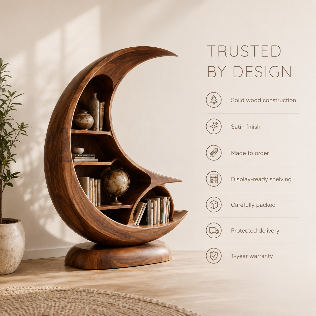 Mira Flow Wood Bookshelf - product image 08