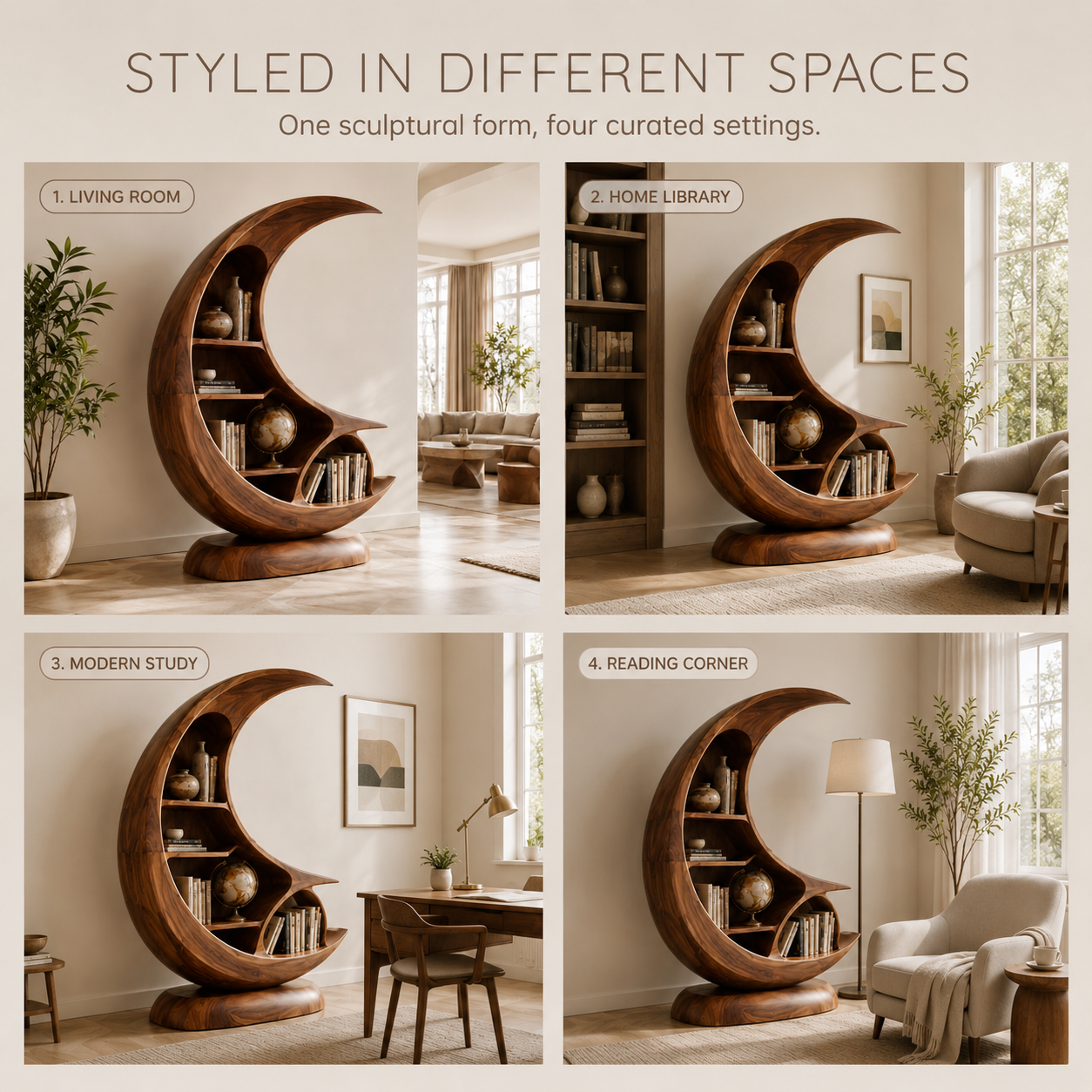 Mira Flow Wood Bookshelf - product image 09