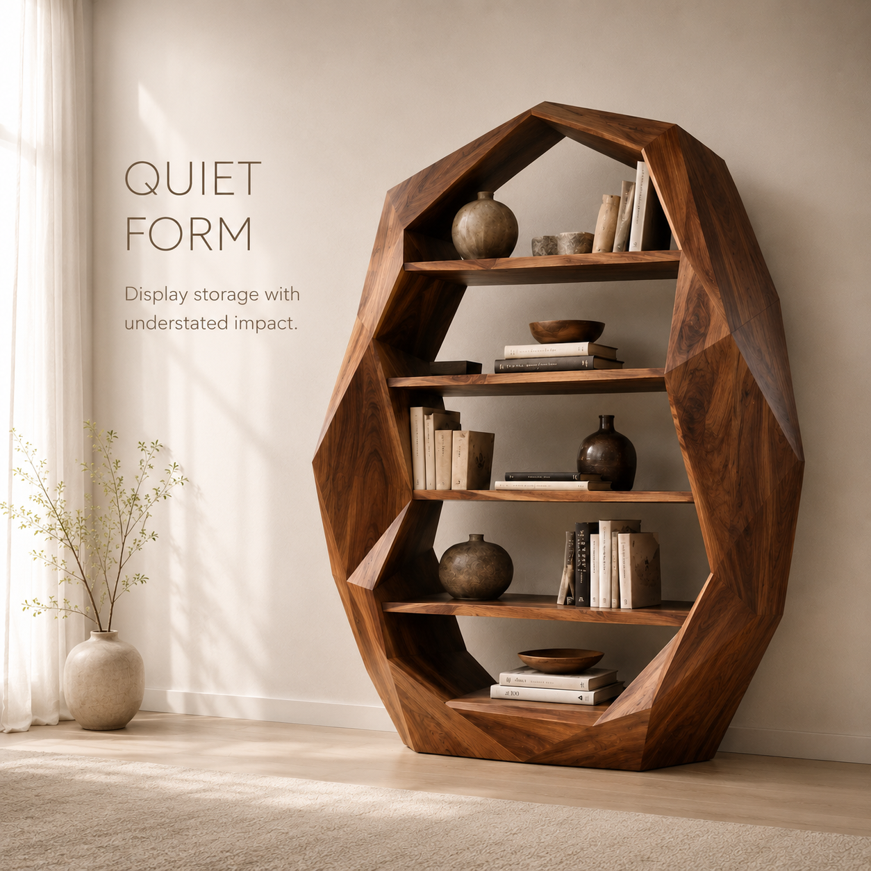 Celine Warm Modern Bookshelf - product image 03