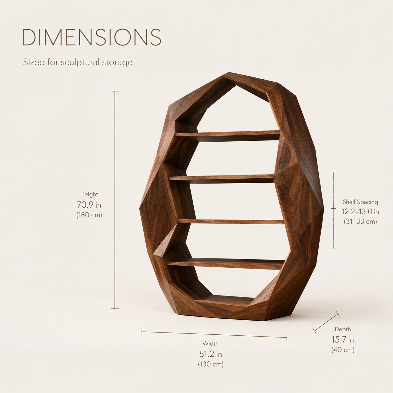 Celine Warm Modern Bookshelf - product image 08