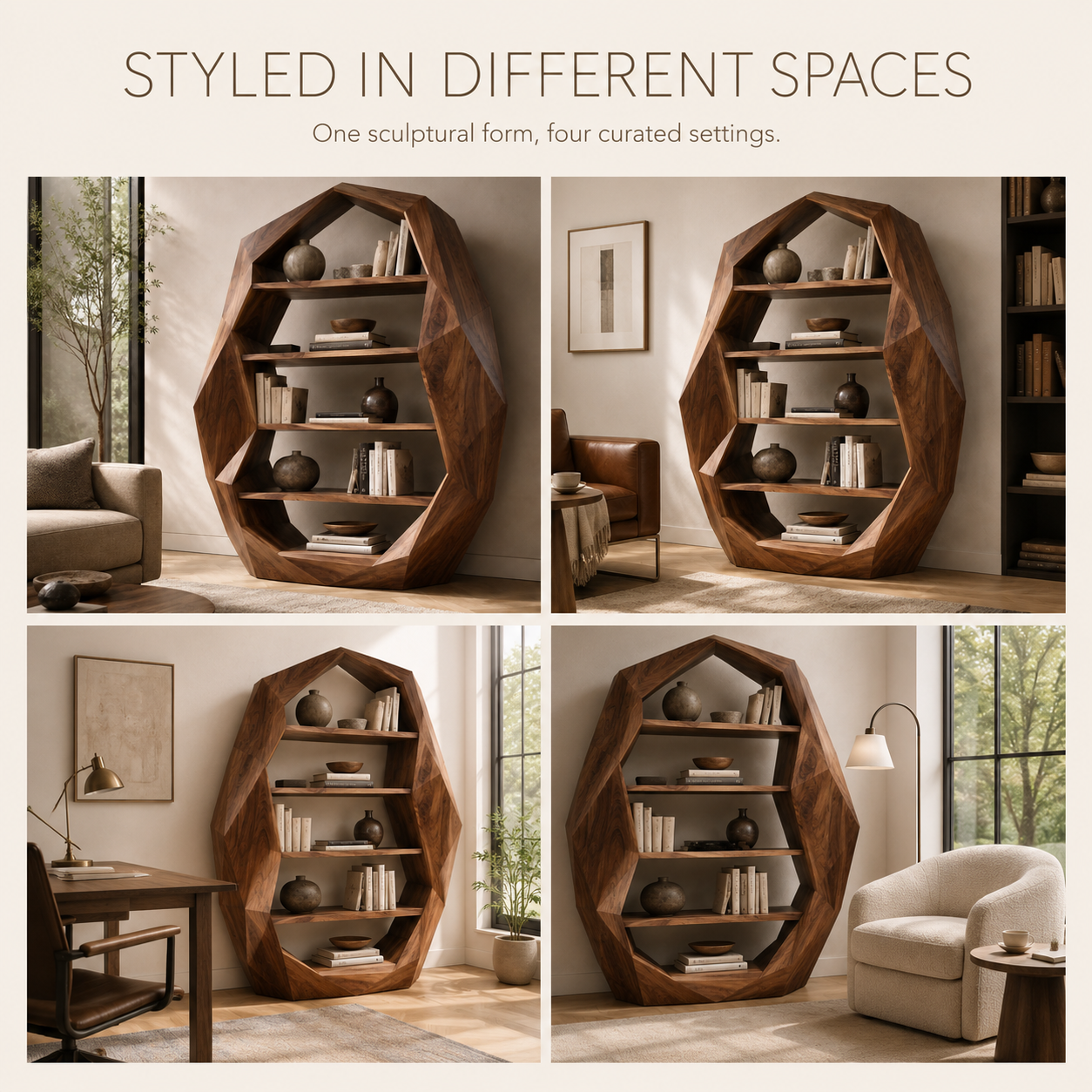 Celine Warm Modern Bookshelf - product image 10
