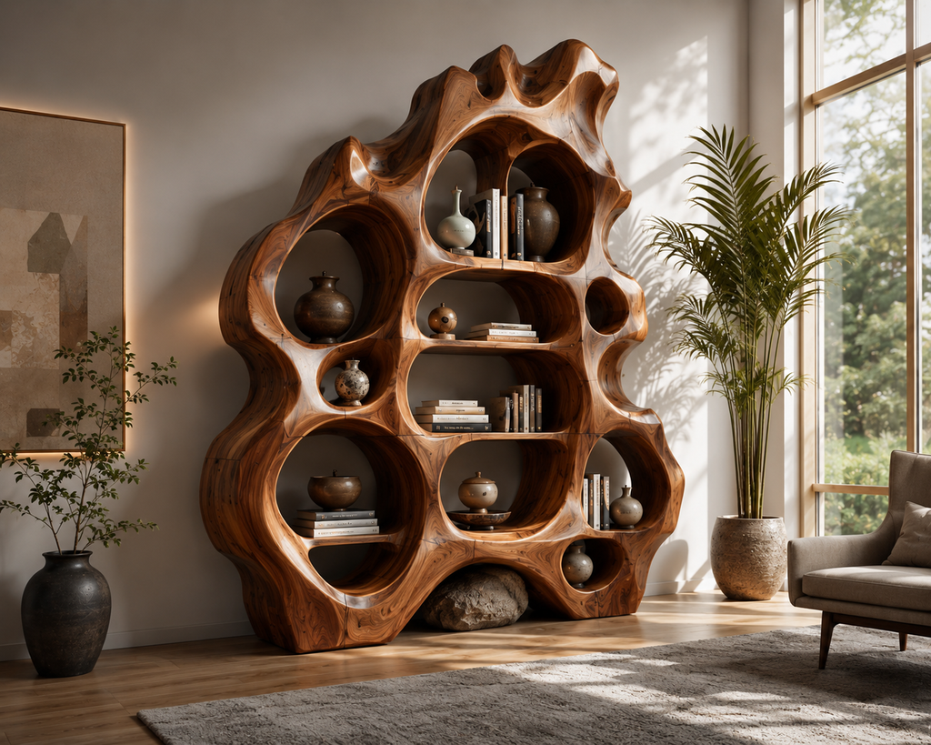 Brisa Sculptural Bookcase - main view