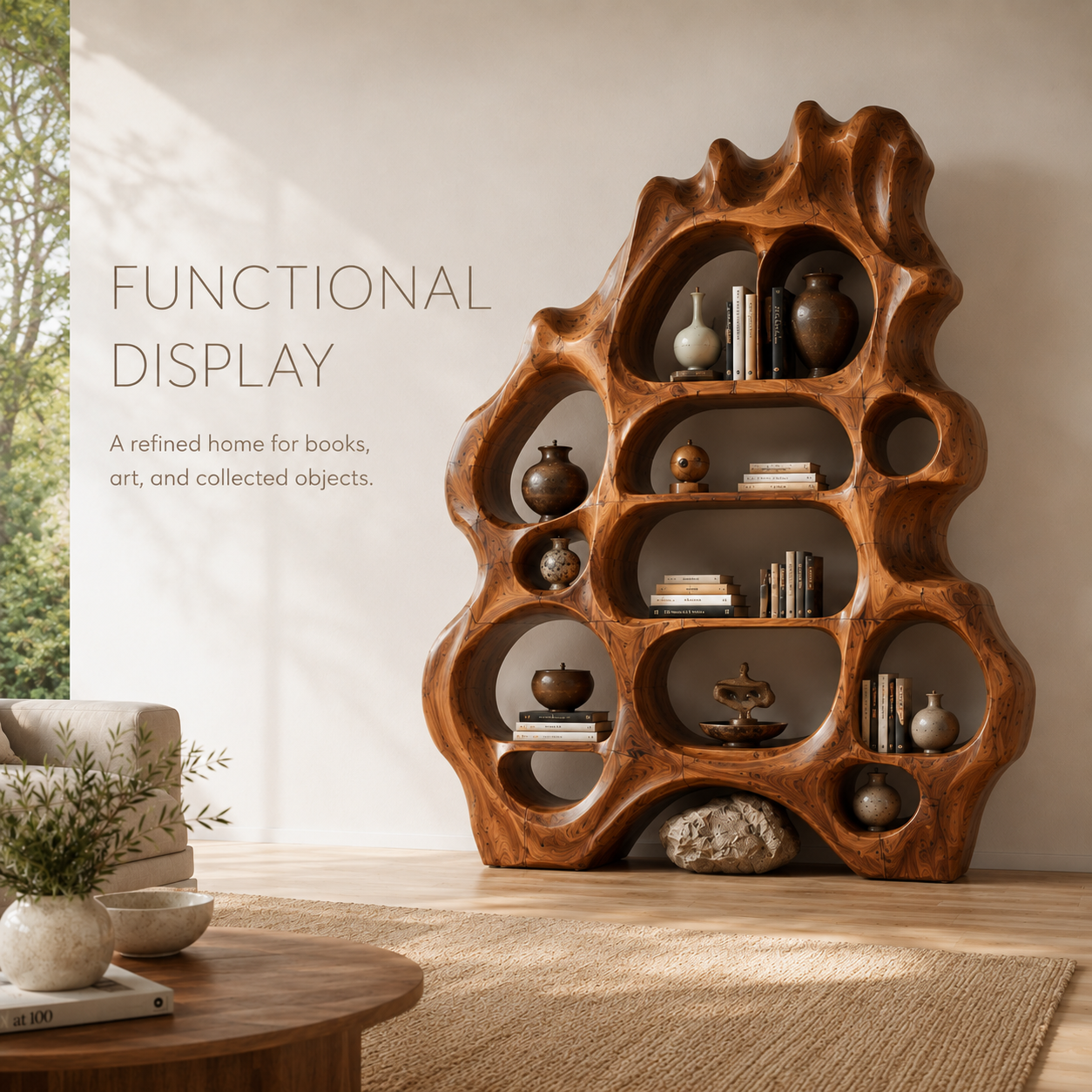 Brisa Sculptural Bookcase - product image 07