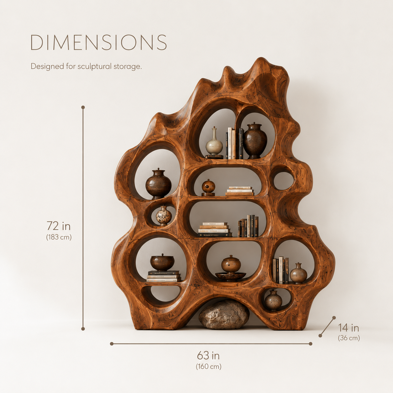 Brisa Sculptural Bookcase - product image 08