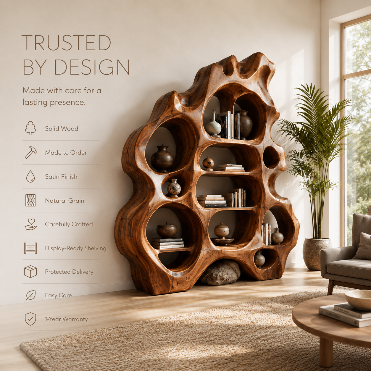 Brisa Sculptural Bookcase - product image 09