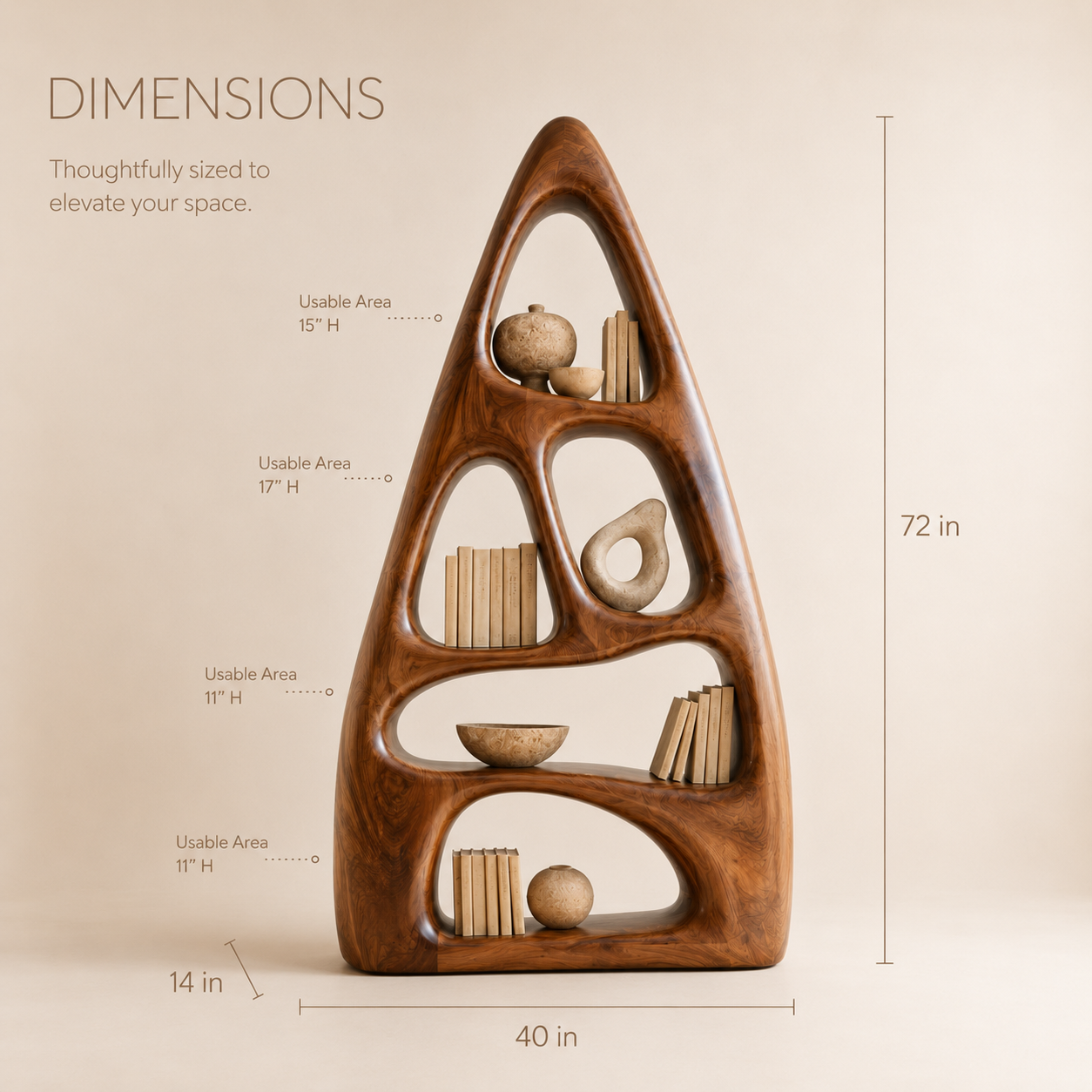 Nola Soft Arch Bookshelf - product image 08