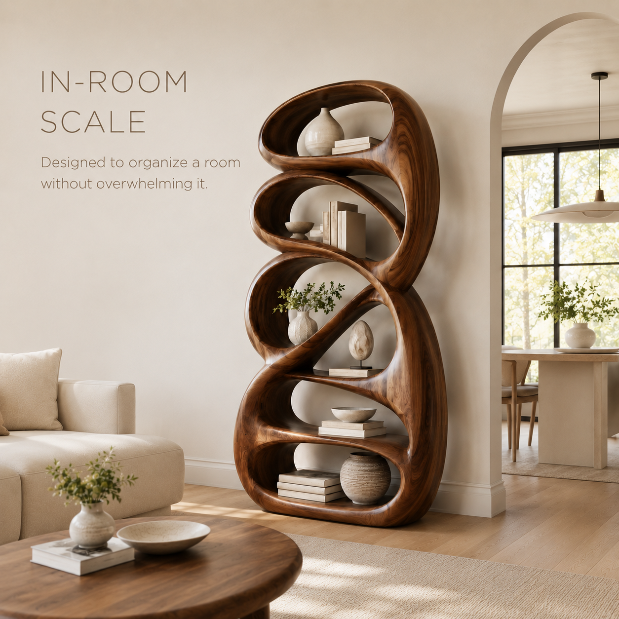 Aurelle Sculptural Bookshelf - product image 04