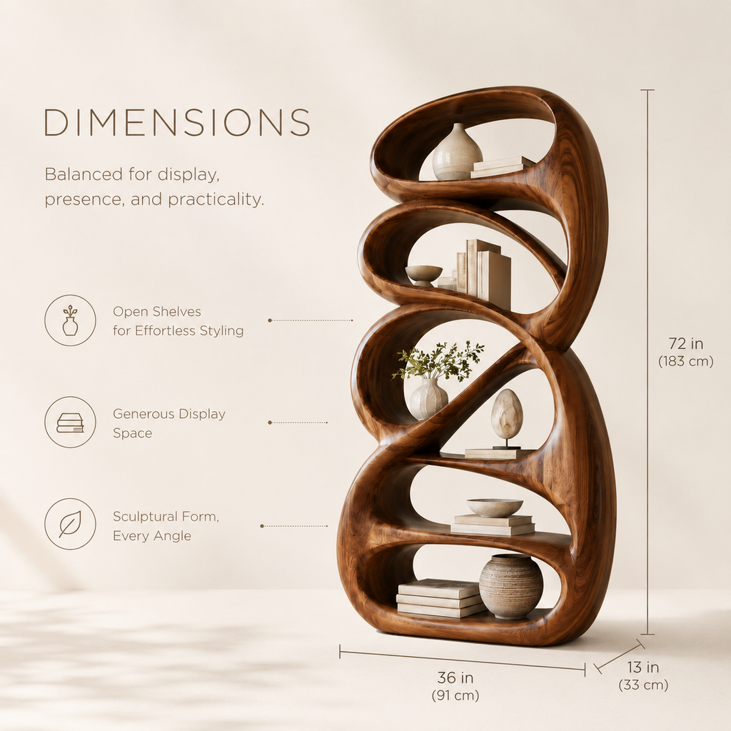 Aurelle Sculptural Bookshelf - product image 08