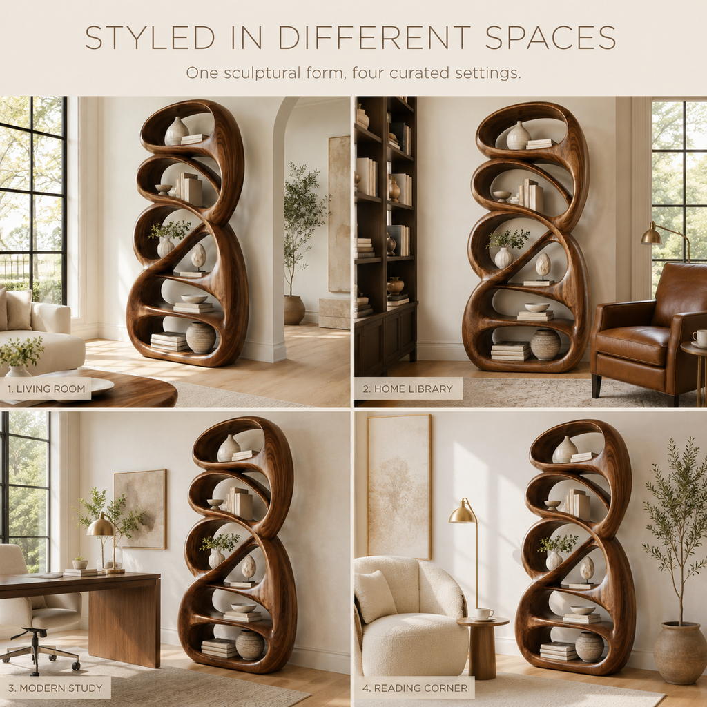 Aurelle Sculptural Bookshelf - product image 10