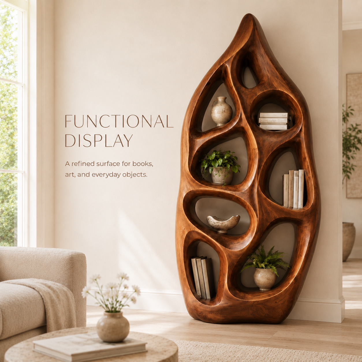 Marin Curved Display Bookshelf - product image 08