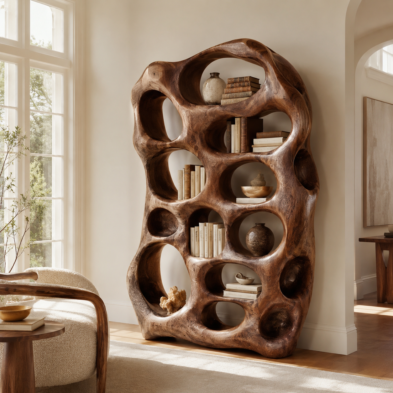 Veyra Soft Curve Bookshelf - main view