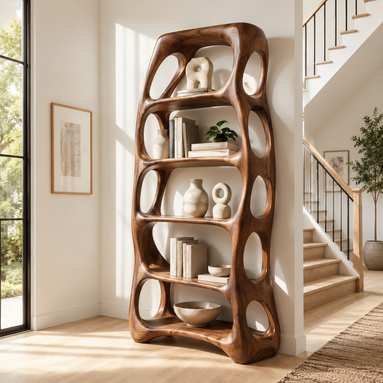 Nolan Arc Wood Bookshelf - main view