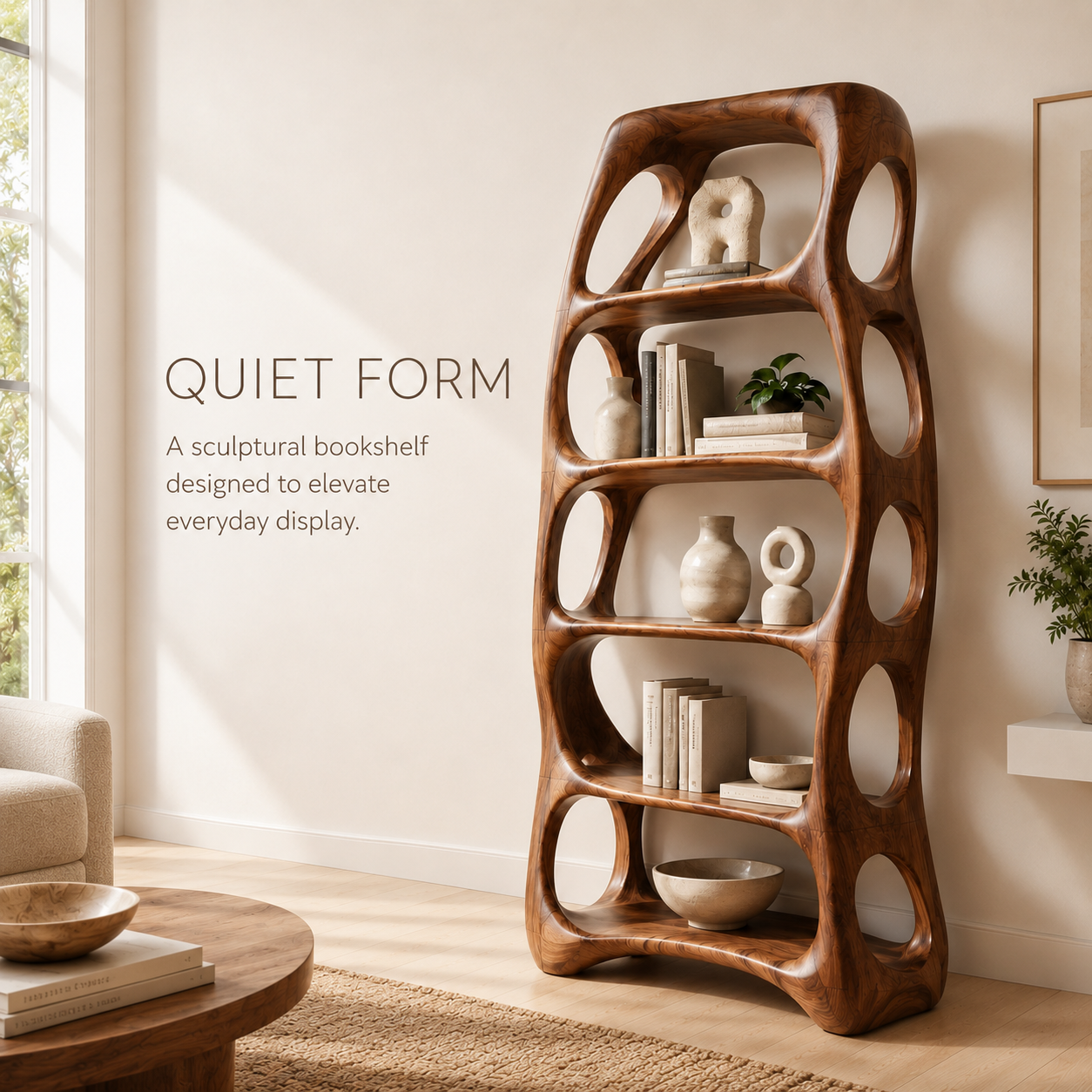 Nolan Arc Wood Bookshelf - product image 03