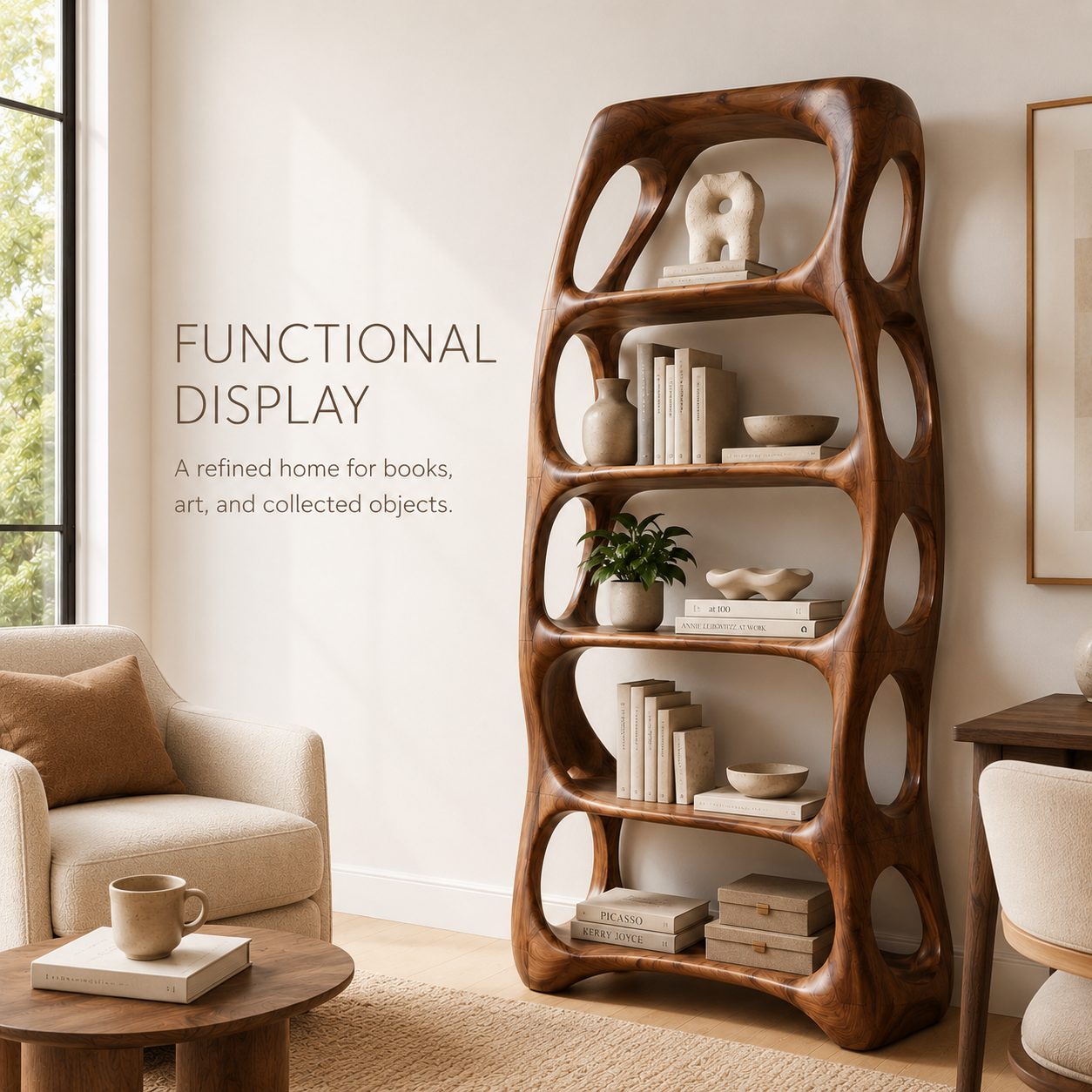Nolan Arc Wood Bookshelf - product image 07