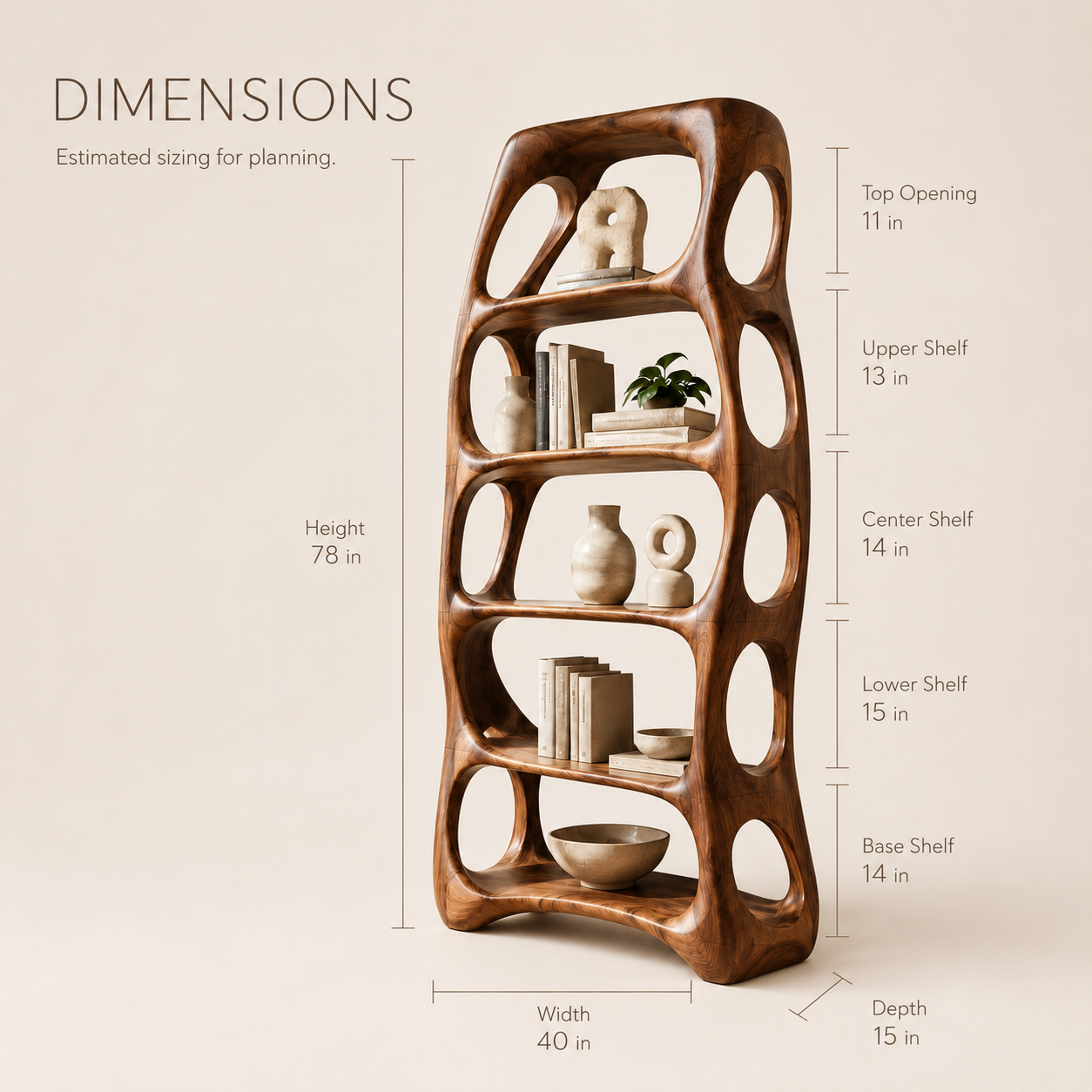 Nolan Arc Wood Bookshelf - product image 08